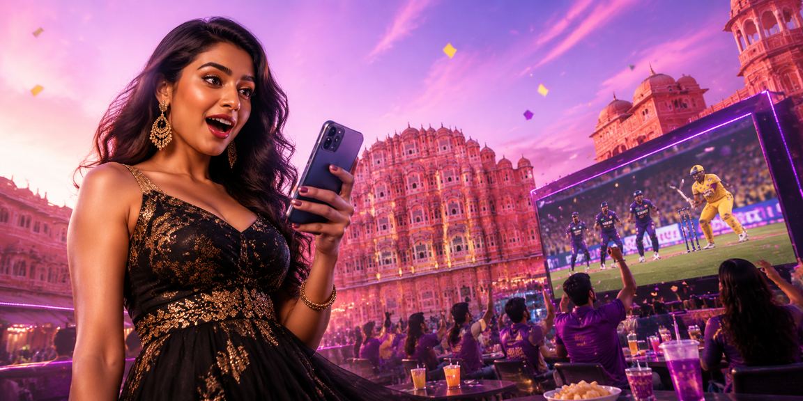 Young Indian woman registering on 143105 cricket betting platform